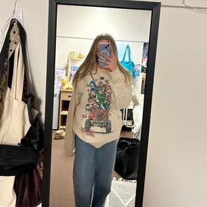 Oversized Brandy Melville Graphic Crewneck (one size)